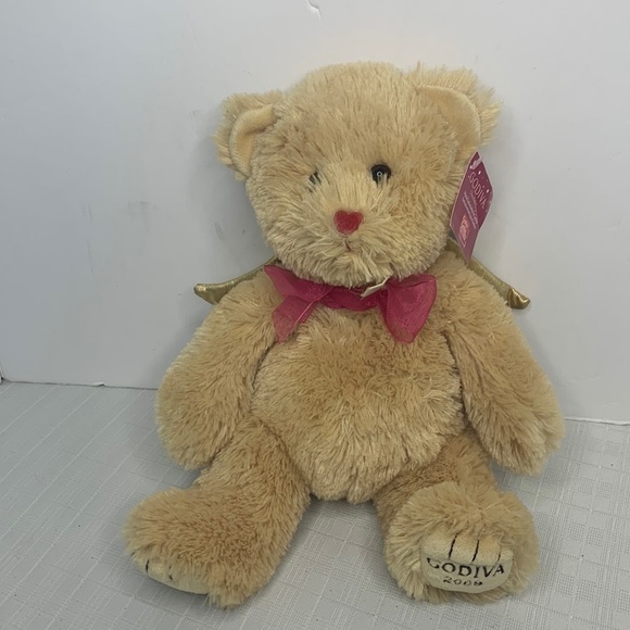 GODIVA 2009 GUND TEDDY BEAR WITH WINGS in gold - Picture 1 of 9